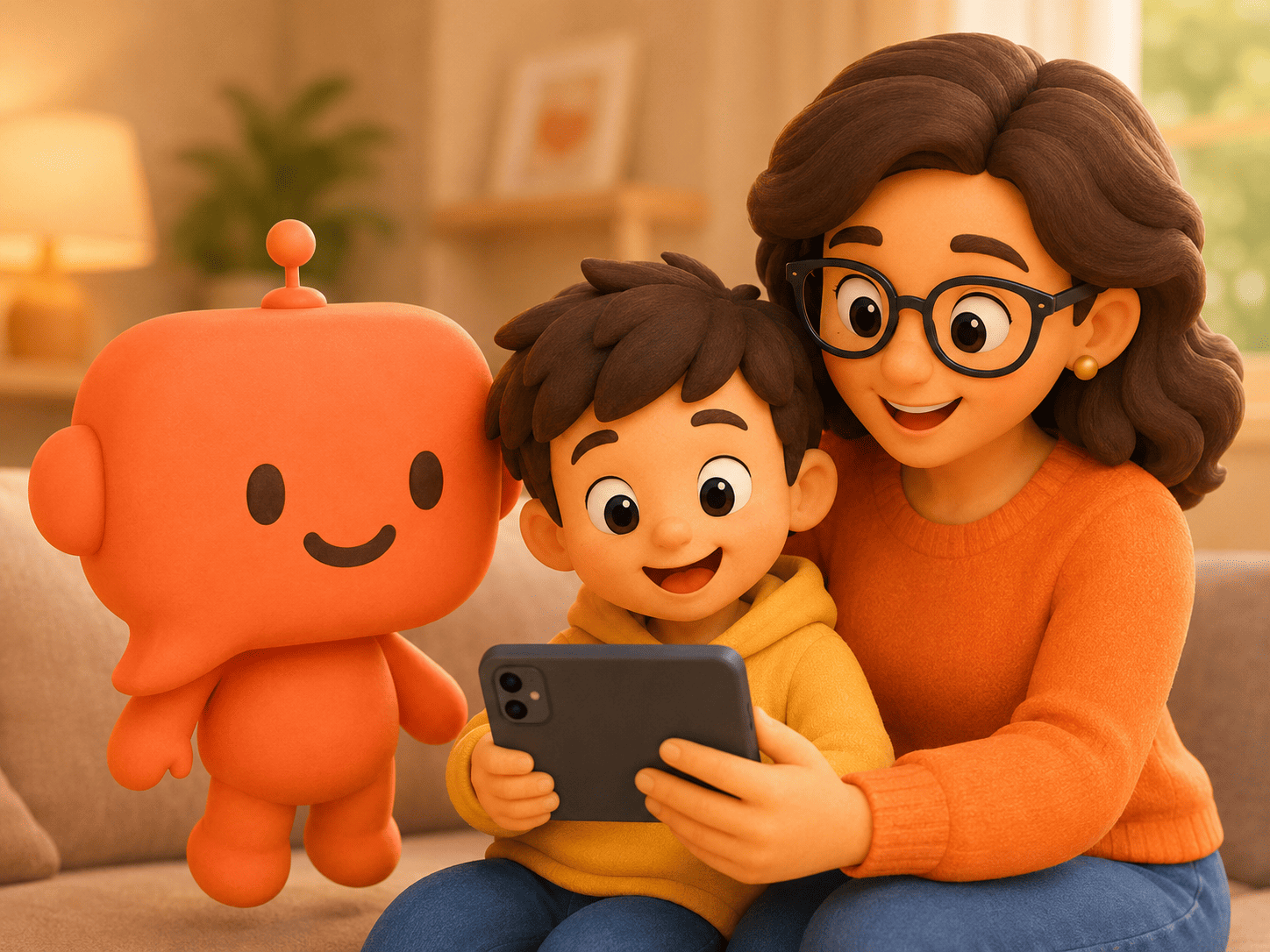 Un parent, un enfant et Yoggi